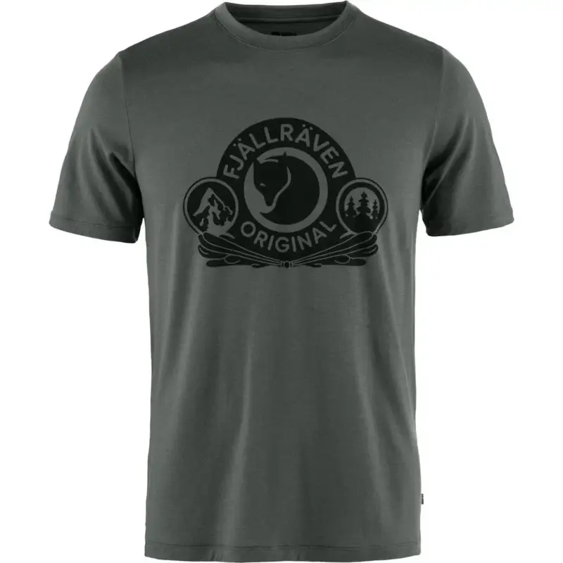 T-Shirt wełniany męski Fjallraven Abisko Wool Classic SS - Basalt Dodaj do koszyka