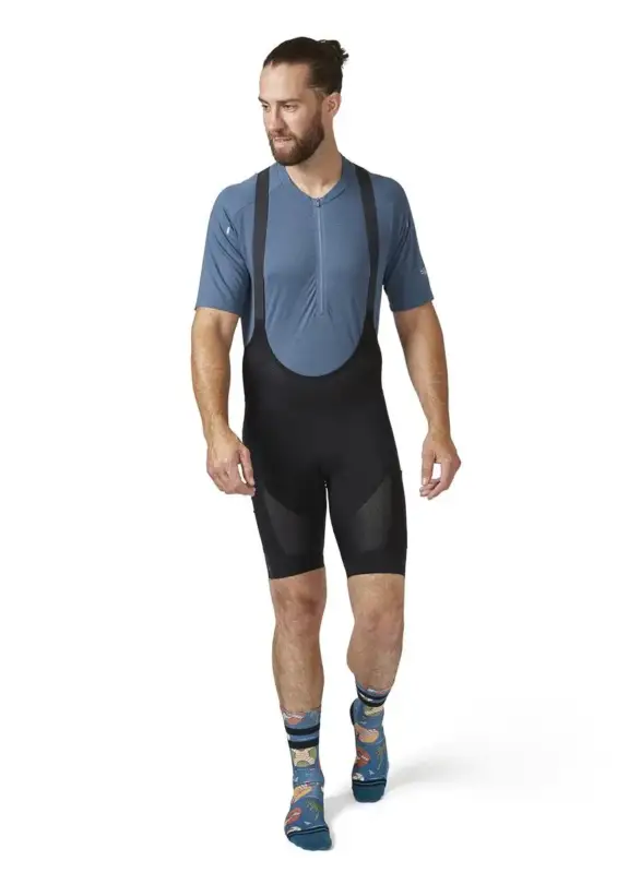 Spodenki rowerowe z wkładką męskie Rab Cinder Liner Bib Shorts - Black Premium