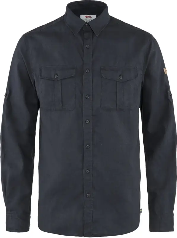 Premium Koszula trekkingowa męska Fjallraven Övik Travel SHIRT LS - Dark Navy