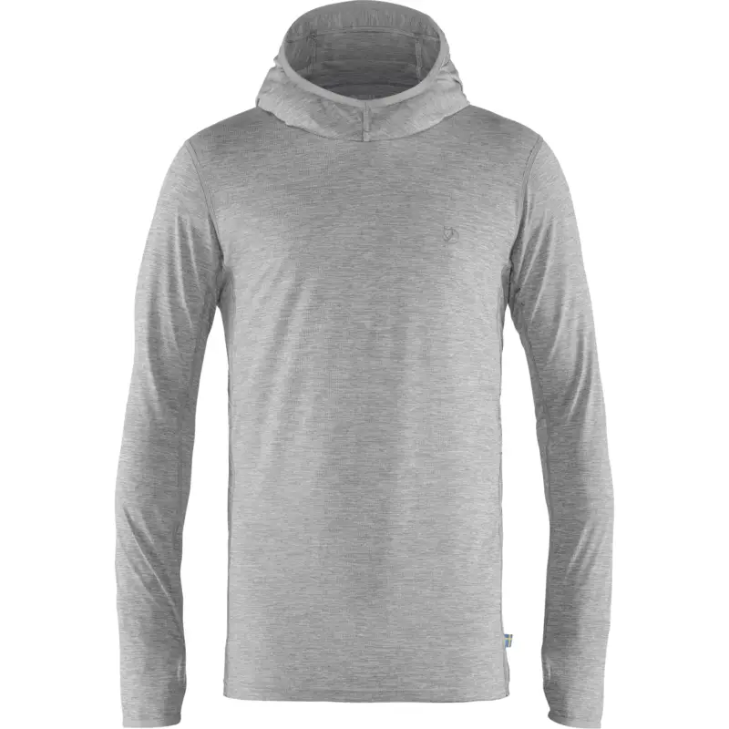 Bluza szybkoschnąca męska Fjallraven Abisko Sun-Hoodie - Shark Grey Hit sprzedaży