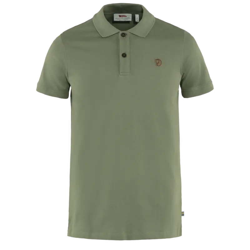 Najlepsza cena Koszulka bawełniana męska Fjallraven Övik Polo Shirt - Green