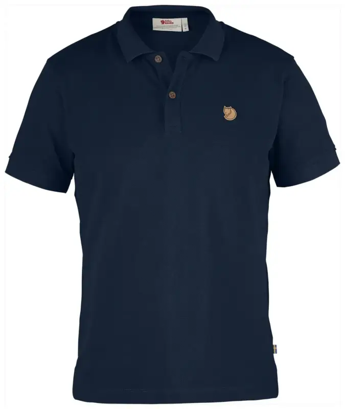 Łatwy zwrot Koszulka bawełniana męska Fjallraven Övik Polo Shirt - Navy