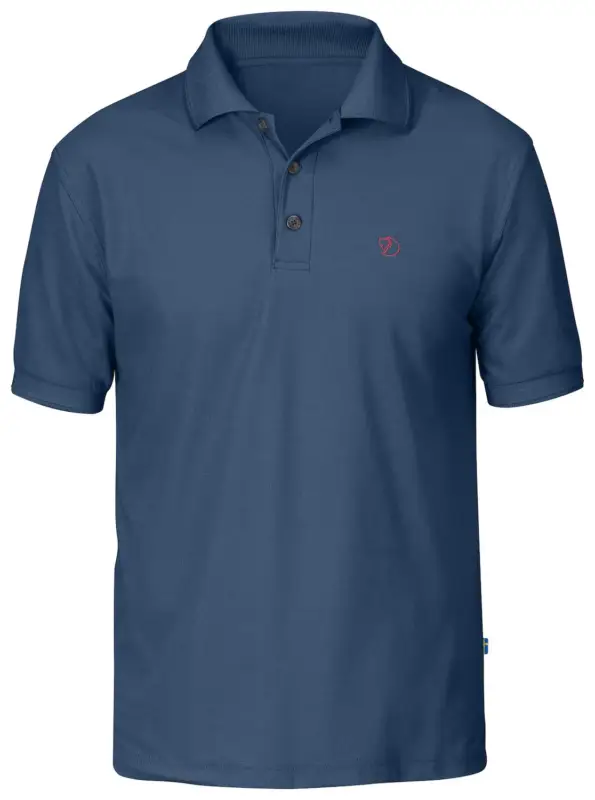 Rabat Koszulka szybkoschnąca polo męska Fjallraven Crowley Piqué Shirt - Uncle Blue