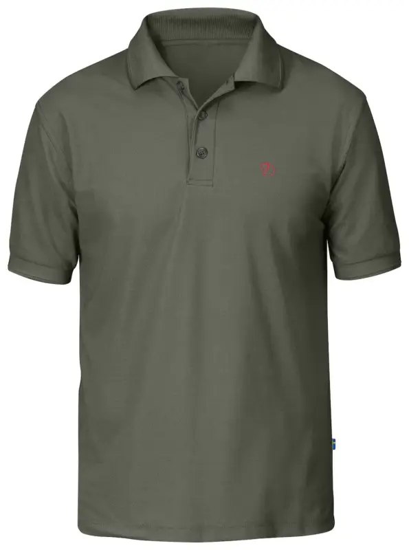 Koszulka szybkoschnąca polo męska Fjallraven Crowley Piqué Shirt - Mountain Grey Kup online