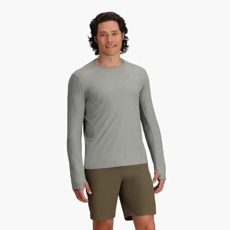 Tylko dziś Bluza termoaktywna męska Royal Robbins Amp Lite Crew - Lt Pewter Htr