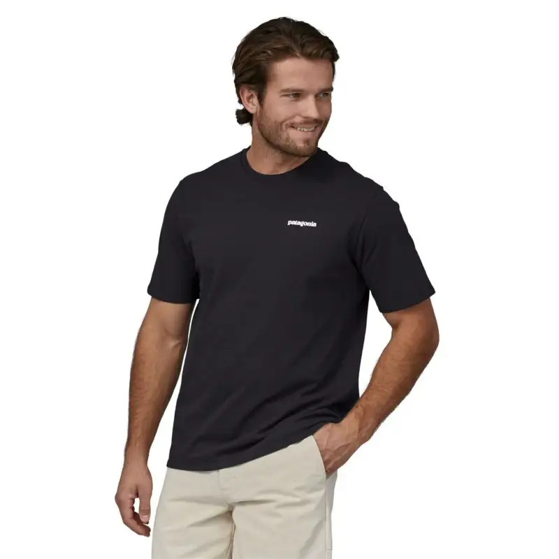 Koszulka szybkoschnąca męska Patagonia P-6 Logo Responsibili-Tee® - Black Nowość