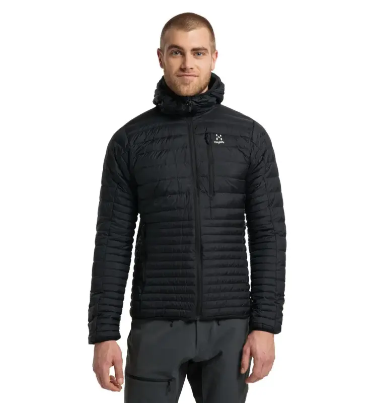 Kurtka puchowa męska Haglofs Micro Nordic Down Hood - True Black Szybka wysyłka