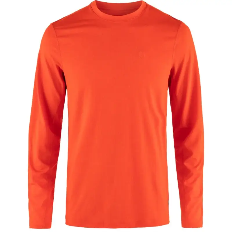 Dostępne od ręki Bluza szybkoschnąca męska Fjallraven Abisko Day Hike LS - Flame Orange