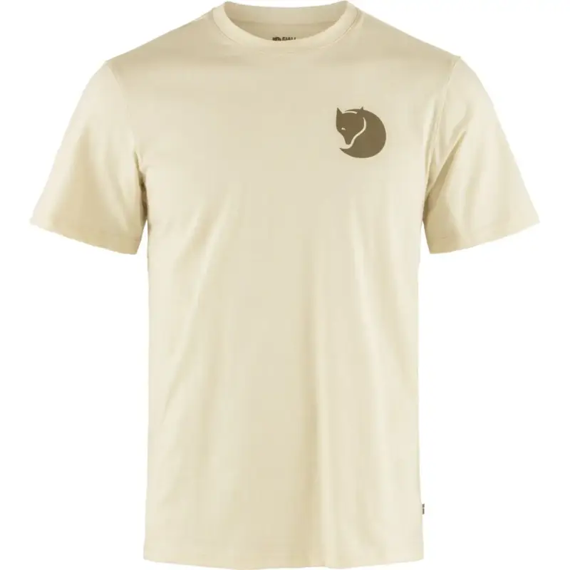 Popularny T-shirt szybkoschnący męski Fjallraven Walk With Nature - Chalk White