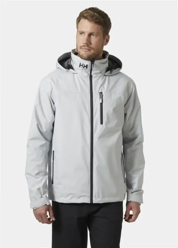 Kurtka żeglarska męska Helly Hansen CREW HOODED MIDLAYER JACKET 2 - Grey Fog Nowy