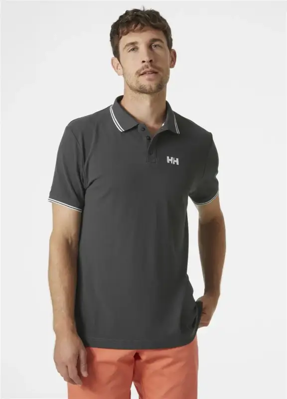 Koszulka szybkoschnąca męska Helly Hansen KOS POLO - Ebony Okazja