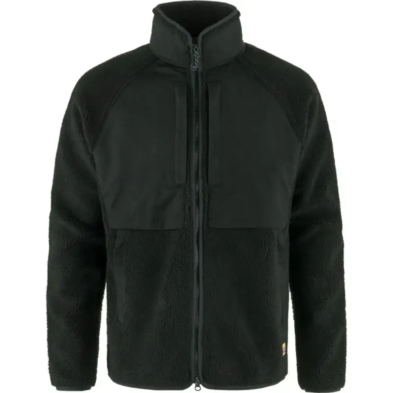 Polar męski Fjallraven Vardag Pile Jacket - Black/Black Najlepsza cena