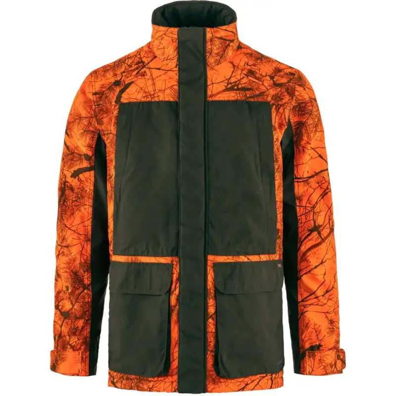 Zniżka Kurtka myśliwska męska Fjallraven Brenner Pro Padded - Orange Multi Camo/Deep Forest