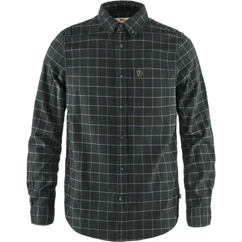 Koszula flanelowa męska Fjallraven Övik Flannel Shirt - Dark Grey Wybór klientów