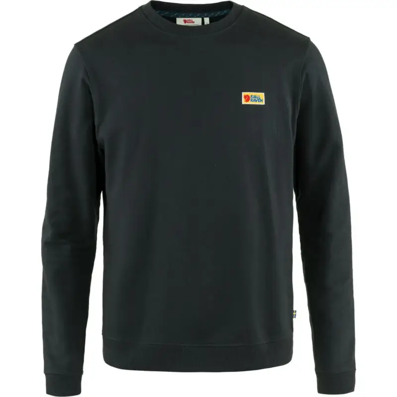 Ograniczona ilość Bluza bawełniana męska Fjallraven Vardag Sweater - Black