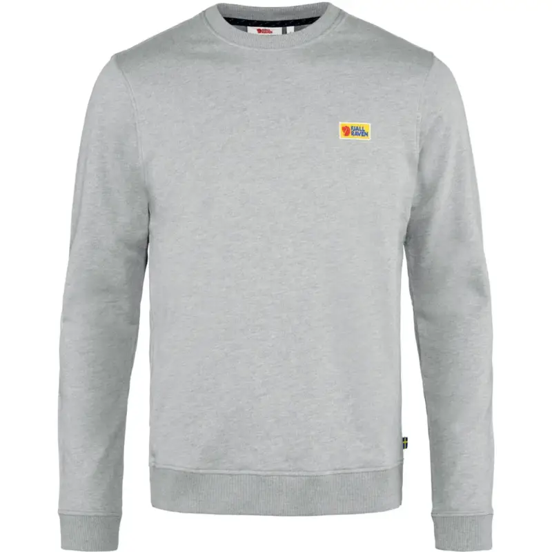 Bluza bawełniana męska Fjallraven Vardag Sweater - Grey/Melange Nie przegap
