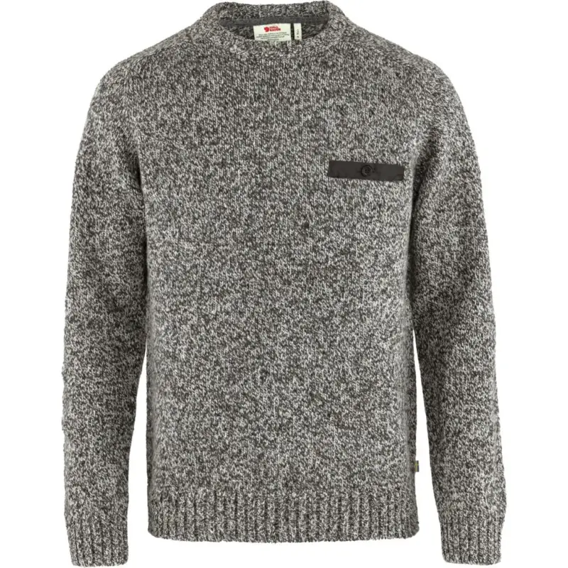 Ekspresowa dostawa Sweter wełniany męski Fjallraven Lada Round-Neck Sweater - Grey
