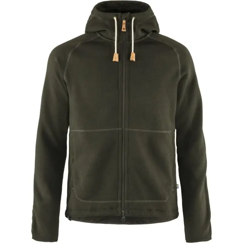Nowy Polar męski Fjallraven Övik Fleece Hoodie - Deep Forest
