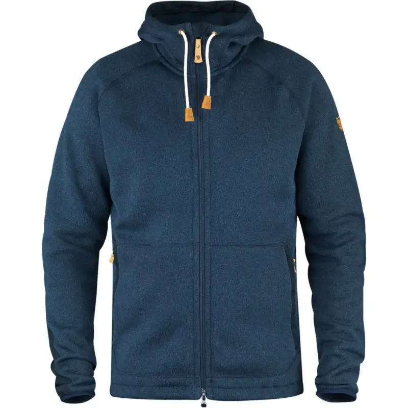 Polar męski Fjallraven Övik Fleece Hoodie - Navy Taniej