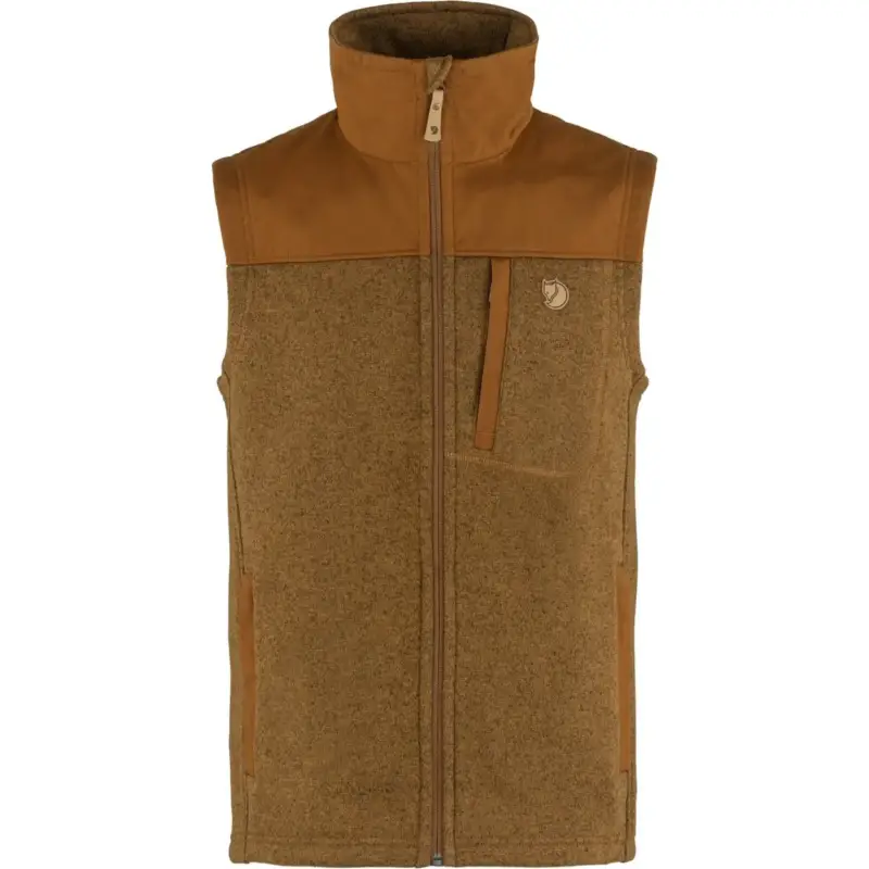 Wyjątkowa oferta Kamizelka polarowa męska Fjallraven Buck Fleece Vest - Chestnut