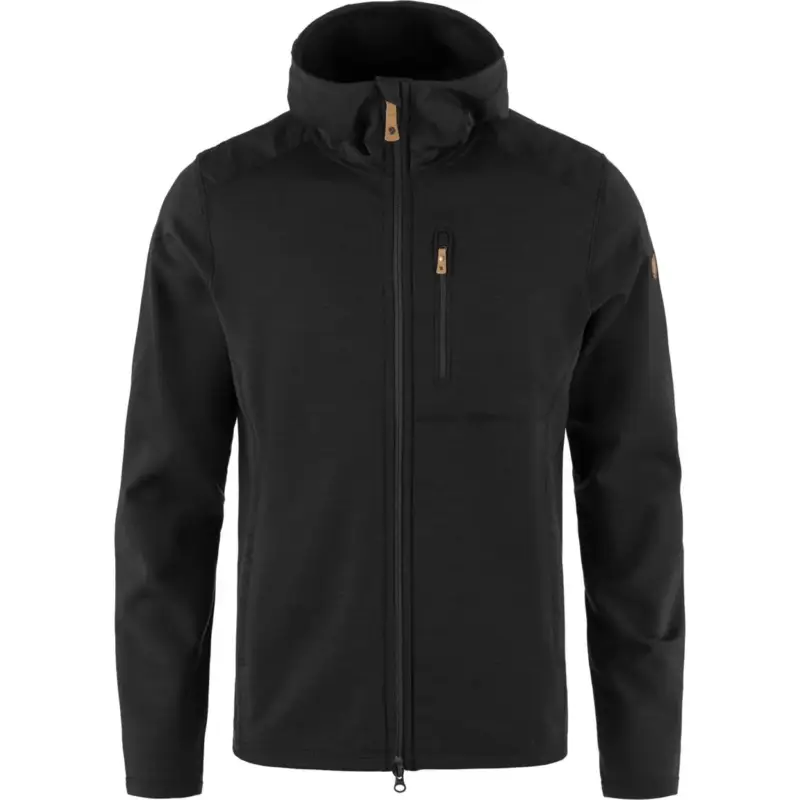 Polar męski Fjallraven Keb Fleece Hoodie - Black Wysoka jakość