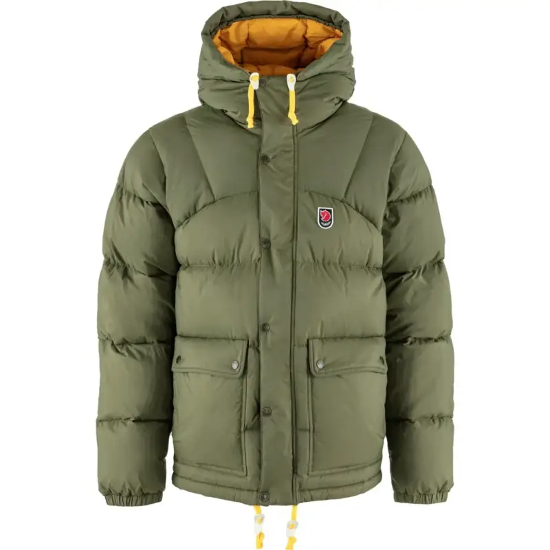 Kurtka puchowa męska Fjallraven Expedition Down Lite - Green/Mustard Yellow Wyprzedaż