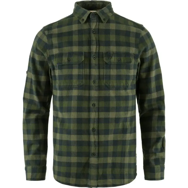 Bezpieczna płatność Koszula flanelowa męska Fjallraven Skog Shirt - Deep Forest