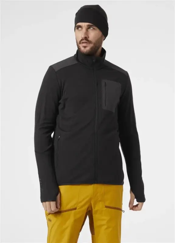 Ograniczona ilość Bluza termoaktywna z merino męska Helly Hansen LIFA MERINO MIDLAYER - Black
