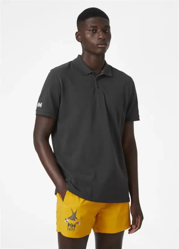 Ostatnia szansa Koszulka bawełniana męska Helly Hansen Crew Polo - Ebony