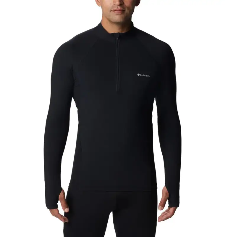 Popularny Bluza termoaktywna męska Columbia Midweight Stretch Long Sleeve Half Zip - Black
