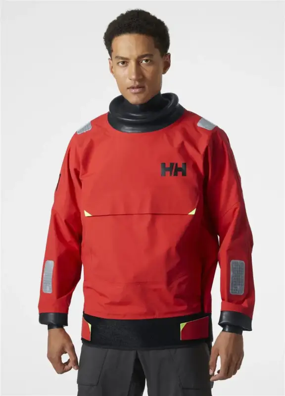 Tani Sztormiak męski Helly Hansen ÆGIR RACE LIGHT SMOCK 2.0 - Alert Red
