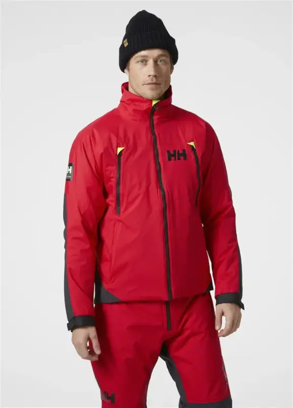 Sztormiak męski Helly Hansen AEgir H2Flow Midlayer Jacket - Alert Red Zamów dziś