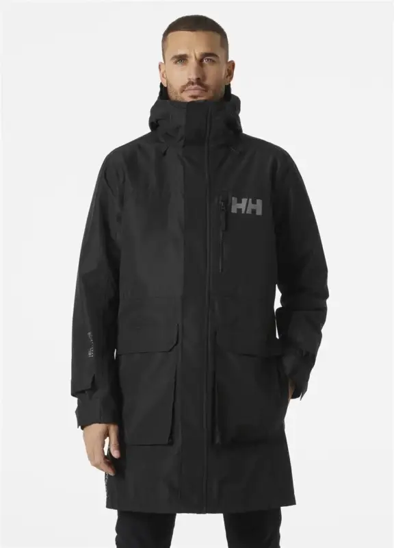 Ograniczona ilość Płaszcz membranowy męski Helly Hansen RIGGING COAT - Black