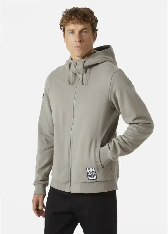Łatwy zwrot Bluza bawełniana męska Helly Hansen Arctic Ocean Full Zip Hoodie - Terrazzo