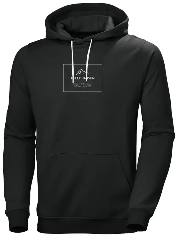 Nowy Bluza bawełniana męska Helly Hansen F2F Organic Cotton Hoodie - Ebony Melange