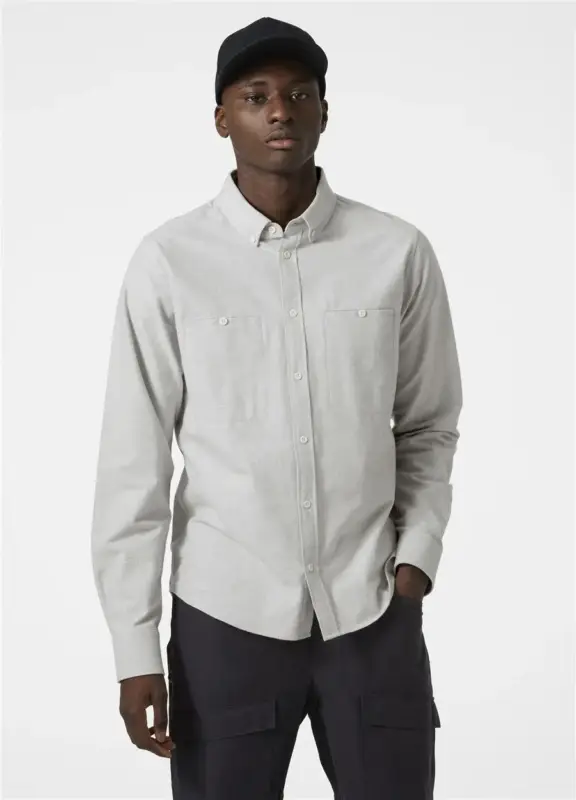 Koszula flanelowa męska Helly Hansen ORGANIC COTTON FLANNEL - Mellow Grey Zamów teraz