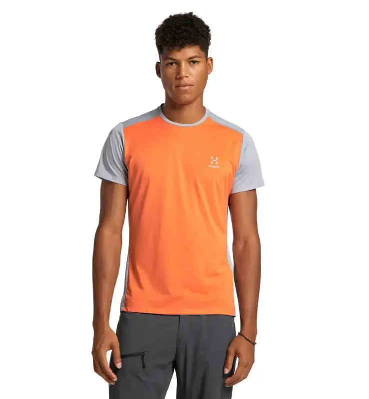 Koszulka szybkoschnąca męska L.I.M Tech Tee Men Haglofs - Flame Orange/Concrete Oferta