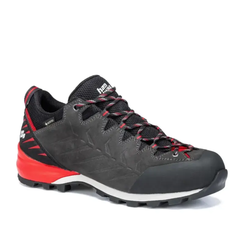 Buty podejściowe męskie Hanwag Makra Pro Low GTX® - Asphalt/Red Ostatnie sztuki