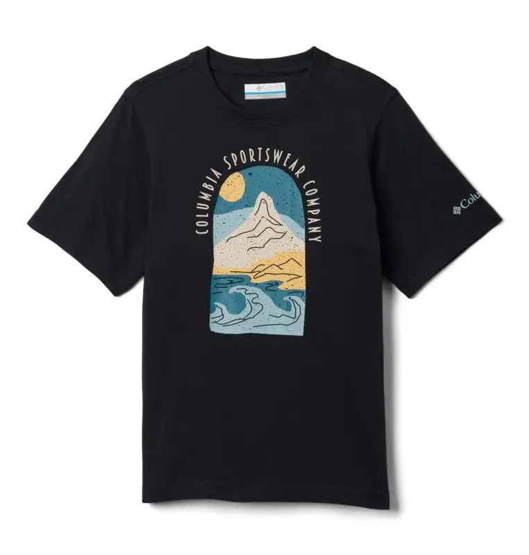 Zamów dziś Koszulka bawełniana chłopięca Columbia Valley Creek™ II SS Graphic Shirt - Black