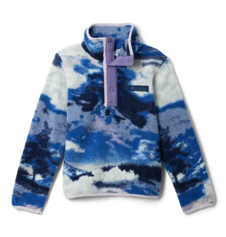 Tani Polar dziecięcy Columbia Helvetia™ II Printed Half Snap Fleece - Collegiate Navy