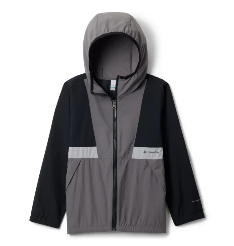 Łatwy zwrot Wiatrówka chłopięca Columbia Spire Valley™ Windbreaker - Black, City Grey