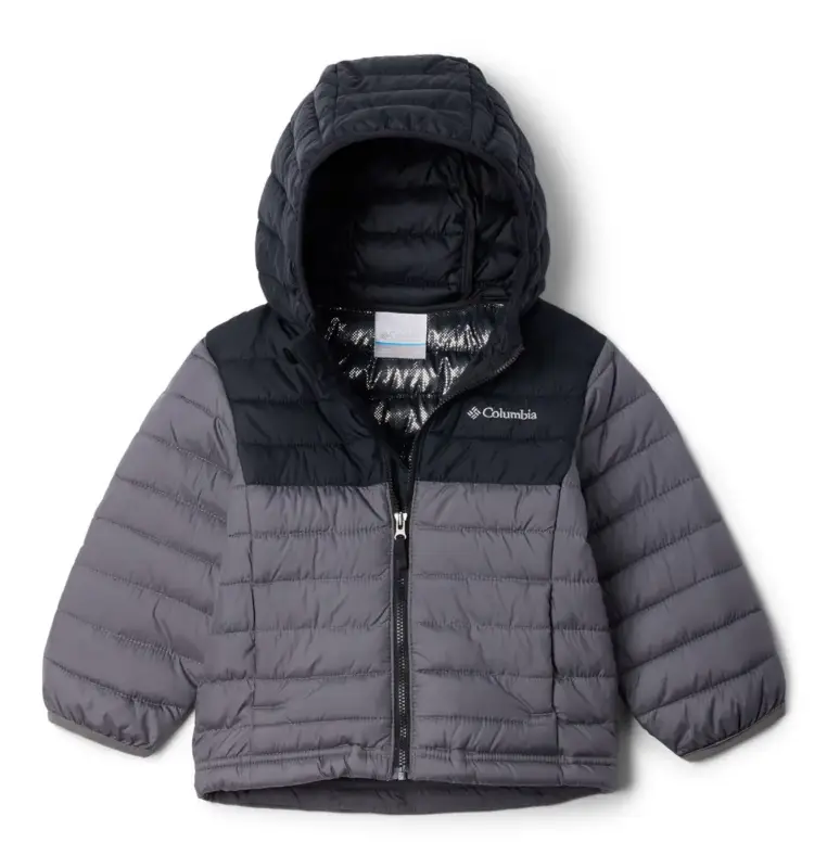 Kurtka ocieplana chłopięca Columbia Powder Lite™ II Hooded Jacket - City Grey Darmowy zwrot