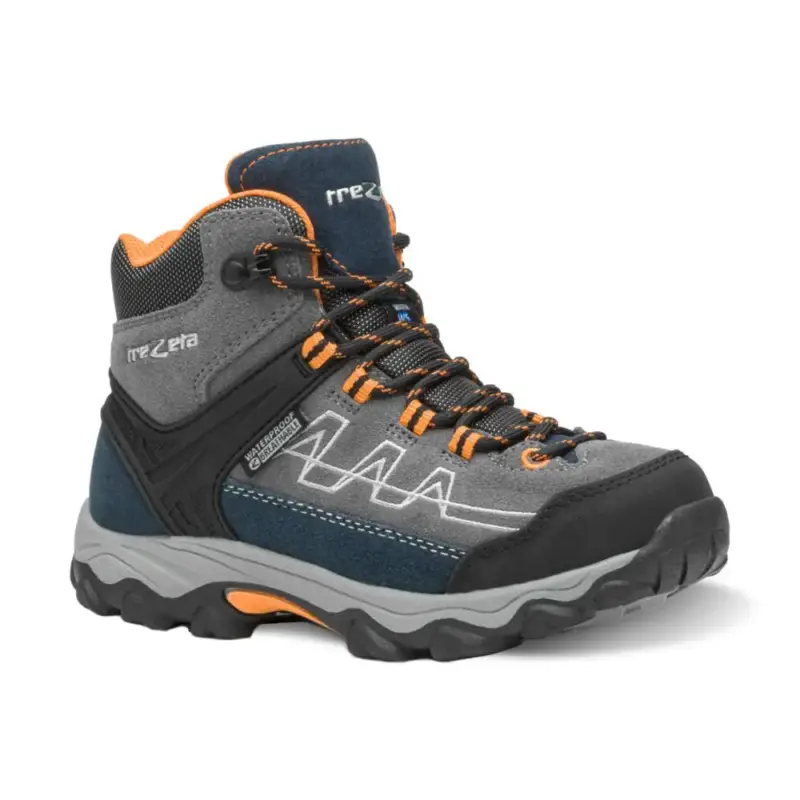 Buty turystyczne dziecięce Trezeta Storm Wp Kid - Grey Orange Ostatnia szansa