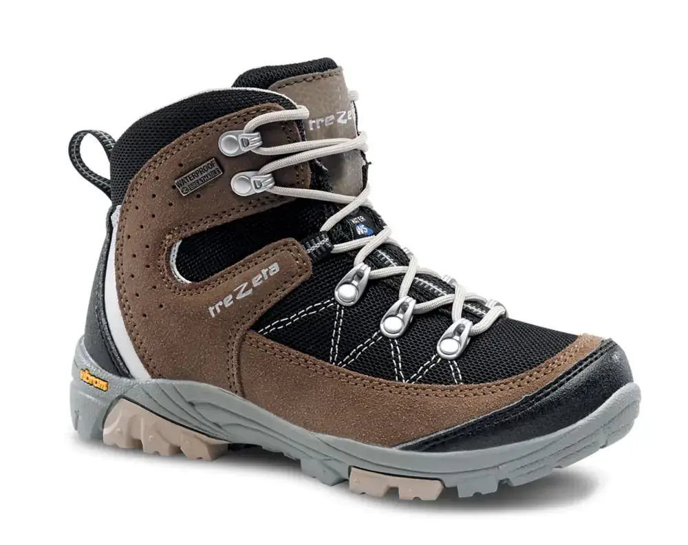 Buty turystyczne dziecięce Trezeta Cyclone Wp Kid - Black/Brown Cena promocyjna