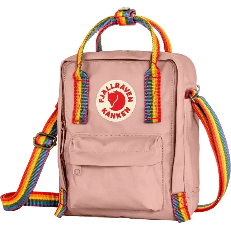 Torba miejska Fjallraven Kånken Rainbow Sling - Chalk Rose/Rainbow Pattern Nie przegap