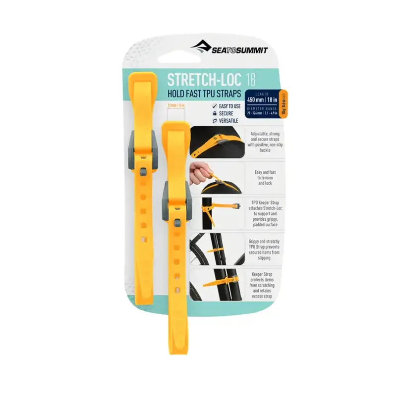 Bestseller Pasy mocujące Stretch-Loc 18 - 12Mm X 450Mm - 2 Pack - Yellow