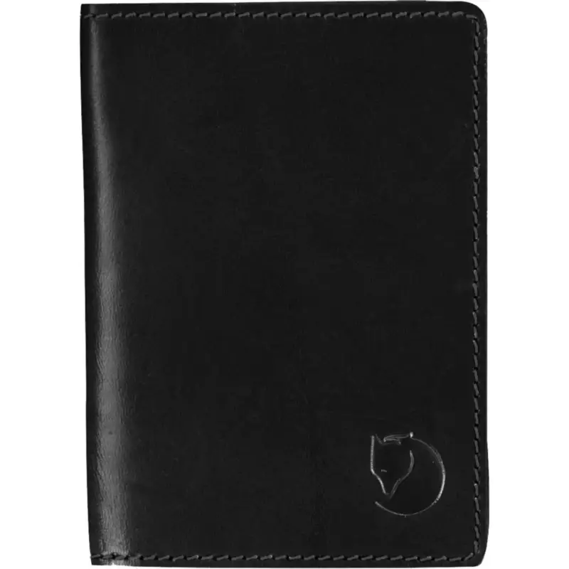 Etui skórzane na paszport Fjallraven Leather Passport Cover - Black Szybka dostawa