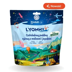 Tani Lyommy danie 300 G - Czekoladowy pudding ryżowy z malinami i jagodami
