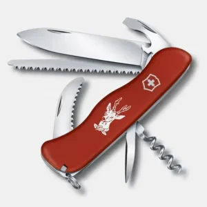Duży scyzoryk dla myśliwych Victorinox Hunter - czerwony Hit sprzedaży