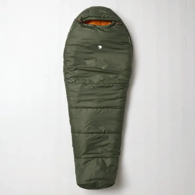 Cena promocyjna Śpiwór syntetyczny Fjallraven Abisko Three Season XL - Olive/Burnt Orange
